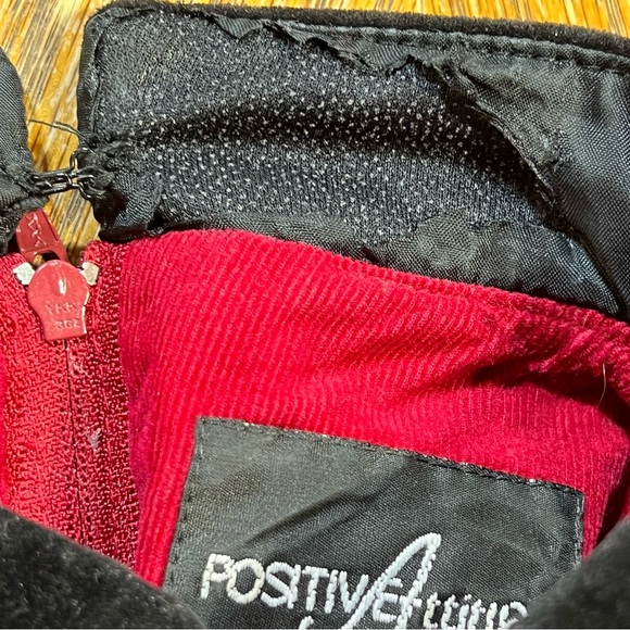 VINTAGE Victorian style maxi dress fine wale corduroy tie back 80s whimsigoth - Picture 11 of 11